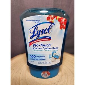 NEW Sealed Lysol No Touch Kitchen System Refill Hand Soap Shimmering‎ Berry~NEW